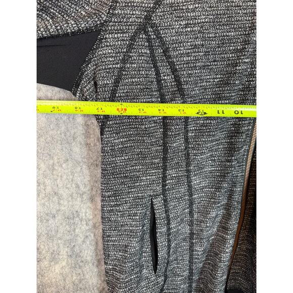 Lululemon Womens Daily Practice Jacket Black White Thumbhole Athleisure - Sz 10 - Picture 7 of 9